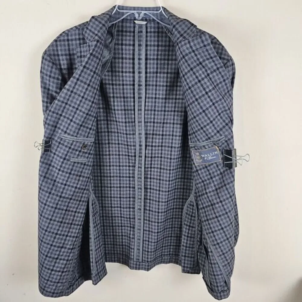 Wallin & Bros Blazer Suit Jacket‎  100% Wool 46R Casual Business Office Prof.